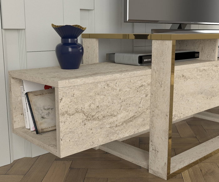 Hanah Home Soporte para TV Travertino